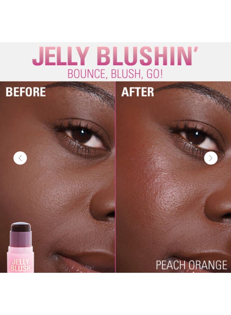 REVOLUTION Jelly Blush Stick Lip And Cheek Stain Peach Orange - Image 5